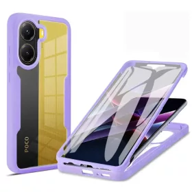   Techsuit - ColorVerse 360 tok kijelzővédővel - Xiaomi Poco X7 Pro - Lila