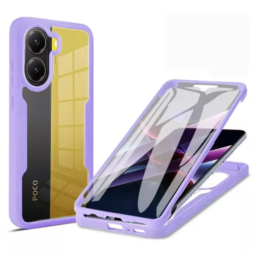 Techsuit - ColorVerse 360 tok kijelzővédővel - Xiaomi Poco X7 Pro - Lila