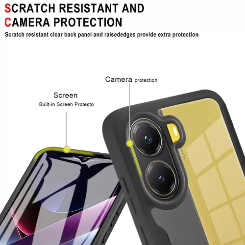 Techsuit - ColorVerse 360 tok kijelzővédővel - Xiaomi Poco X7 Pro - Lila