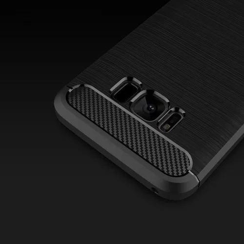 Techsuit - Carbon szilikon tok - Samsung Galaxy S8 - Fekete