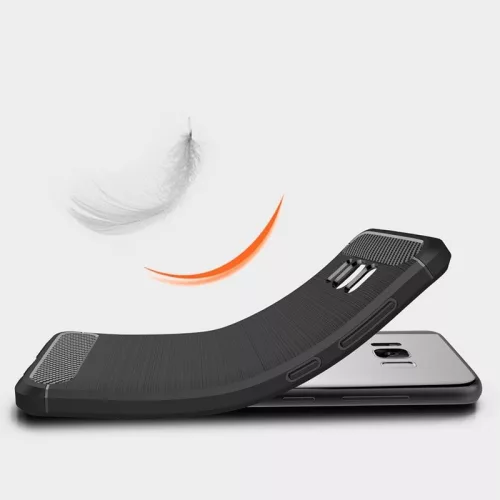 Techsuit - Carbon szilikon tok - Samsung Galaxy S8 - Fekete