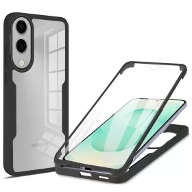   Techsuit - ColorVerse 360 tok kijelzővédővel - Samsung Galaxy S25 Edge - Fekete