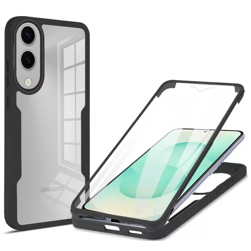 Techsuit - ColorVerse 360 tok kijelzővédővel - Samsung Galaxy S25 Edge - Fekete