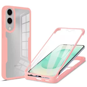   Techsuit - ColorVerse 360 tok kijelzővédővel - Samsung Galaxy S25 Edge - Rózsaszín