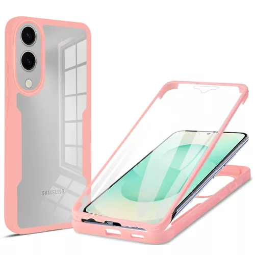 Techsuit - ColorVerse 360 tok kijelzővédővel - Samsung Galaxy S25 Edge - Rózsaszín