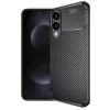 Techsuit - CarbonFiber szilikon tok - Samsung Galaxy S25 Edge - Fekete