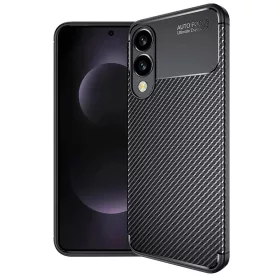   Techsuit - CarbonFiber szilikon tok - Samsung Galaxy S25 Edge - Fekete