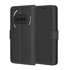 Techsuit - Leather Folio - Nothing Phone (3a) - Black
