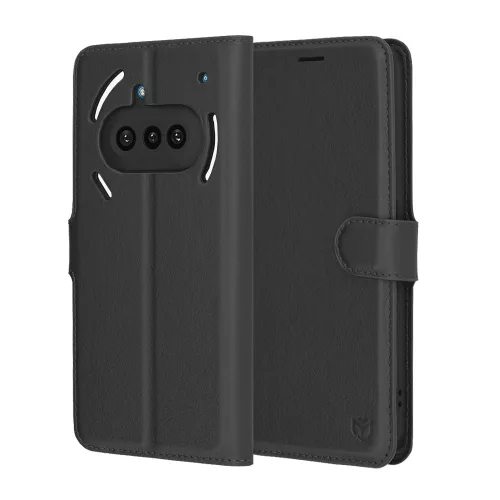 Techsuit - Leather Folio - Nothing Phone (3a) - Black