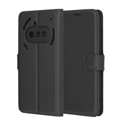 Techsuit - Leather Folio - Nothing Phone (3a) - Black