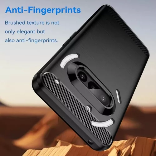 Techsuit - Carbon szilikon tok - Nothing Phone (3a) - Fekete