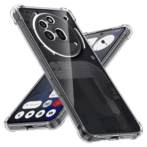 Techsuit - Shockproof Átlátszó Ütésálló Szilikon tok - Nothing Phone (3a) Pro - Átlátszó