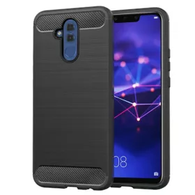   Techsuit - Carbon szilikon tok - Huawei Mate 20 lite - Fekete