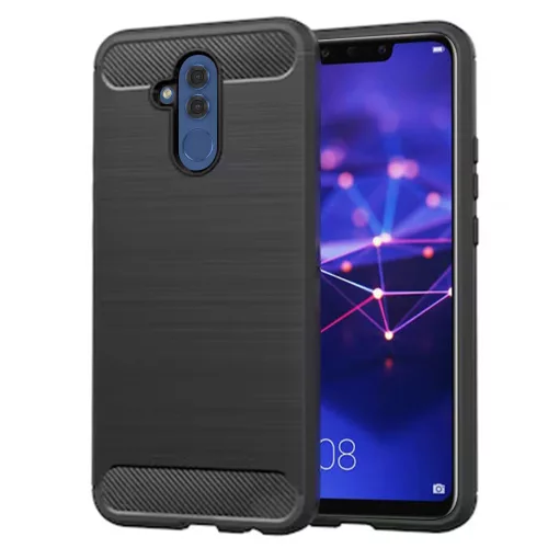 Techsuit - Carbon szilikon tok - Huawei Mate 20 lite - Fekete