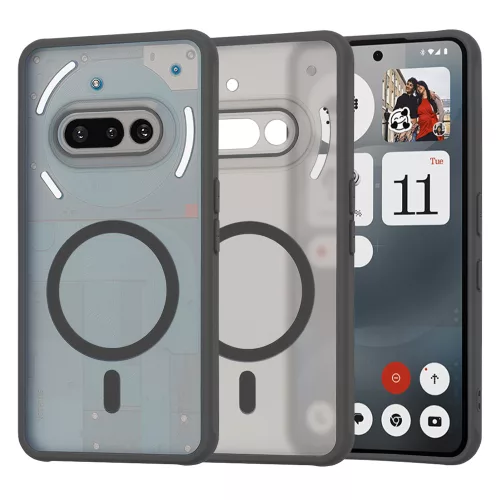 Techsuit - HaloFrost MagSafe tok - Nothing Phone (3a) - Fekete