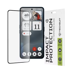   Techsuit - 111D Full Cover / Full Glue Glass - Nothing Phone (3a) / (3a) Pro - Black
