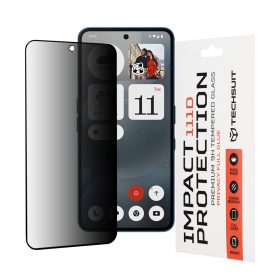   Techsuit - 111D Privacy betekintésgátló üvegfólia - Nothing Phone (3a) / (3a) Pro - Fekete