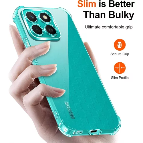 Techsuit - Shockproof Átlátszó Ütésálló Szilikon tok - Honor X8c - Átlátszó