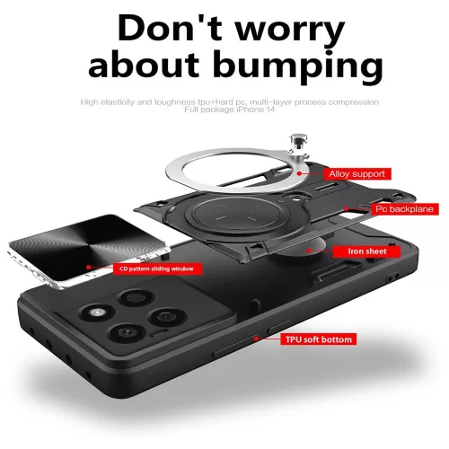 Techsuit - CamGuard Pro tok - Honor X8c - Piros