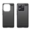 Techsuit - Carbon szilikon tok - Xiaomi Redmi Note 14 4G (Standard) - Fekete
