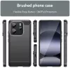 Techsuit - Carbon szilikon tok - Xiaomi Redmi Note 14 4G (Standard) - Fekete