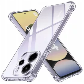   Techsuit - Shockproof Átlátszó Ütésálló Szilikon tok - Xiaomi Redmi Note 14 4G (Standard) - Átlátszó