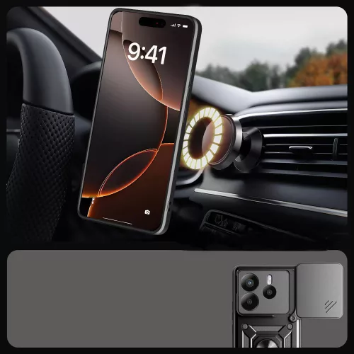 Techsuit - CamShield ütésálló tok - Xiaomi Redmi Note 14 4G (Standard) - Fekete