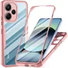 Techsuit - ColorVerse 360 tok kijelzővédővel - Xiaomi Redmi Note 14 4G (Standard) - Rózsaszín