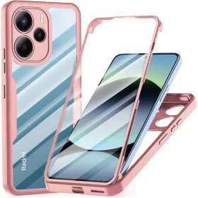   Techsuit - ColorVerse 360 tok kijelzővédővel - Xiaomi Redmi Note 14 4G (Standard) - Rózsaszín