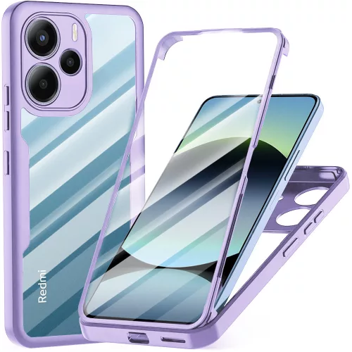 Techsuit - ColorVerse 360 tok kijelzővédővel - Xiaomi Redmi Note 14 4G (Standard) - Lila