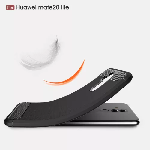 Techsuit - Carbon szilikon tok - Huawei Mate 20 lite - Fekete