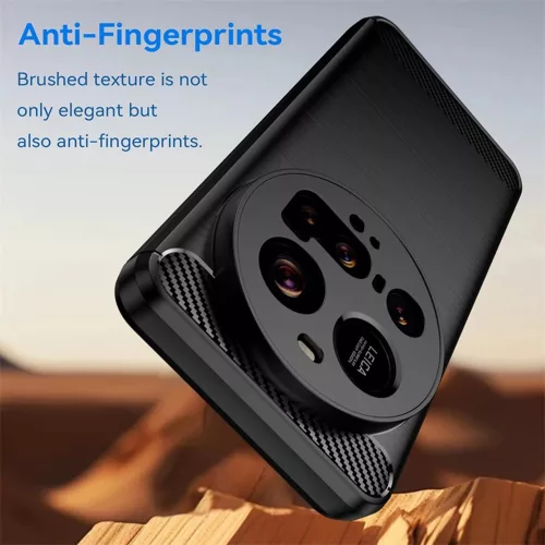 Techsuit - Carbon szilikon tok - Xiaomi 15 Ultra - Fekete
