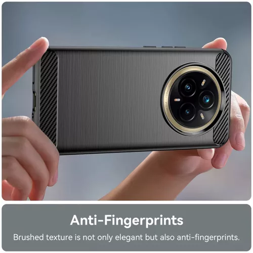Techsuit - Carbon szilikon tok - Realme 14 Pro+ - Fekete