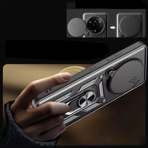 Techsuit - CamShield ütésálló tok - Realme 14 Pro - Fekete