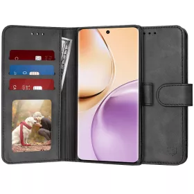   Techsuit - Diary Book kinyitható tok - Realme 14 Pro - Fekete