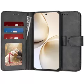   Techsuit - Diary Book kinyitható tok - Realme 14 Pro+ - Fekete