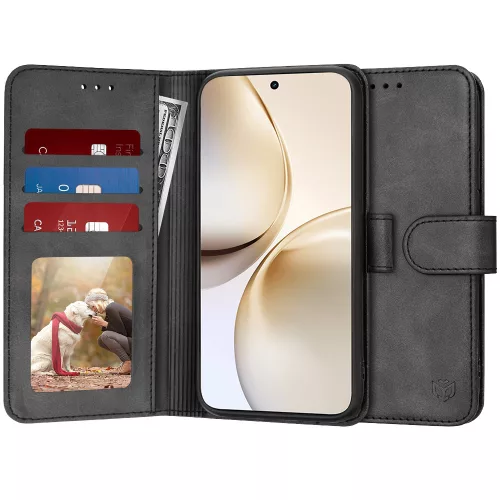 Techsuit - Diary Book kinyitható tok - Realme 14 Pro+ - Fekete