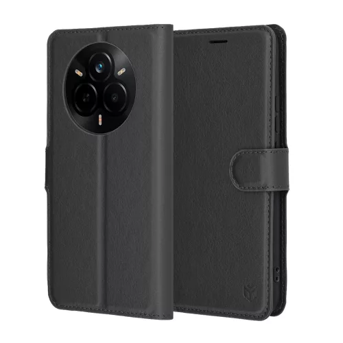 Techsuit - Leather Folio - Realme 14 Pro - Black