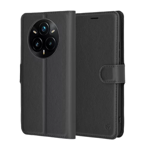 Techsuit - Leather Folio - Realme 14 Pro+ - Black