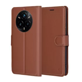Techsuit - Leather Folio - Realme 14 Pro+ - Brown
