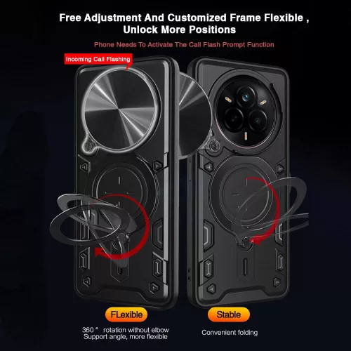 Techsuit - CamGuard Pro tok - Realme 14 Pro+ - Fekete