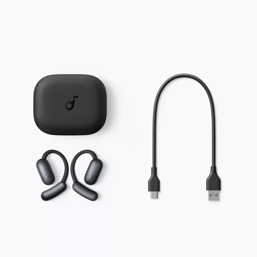 Anker - Vezeték nélküli fülhallgató SoundCore AeroFit 2 (A3874G11) - Sporthoz, Mikrofonnal, Bluetooth-szal, Vízálló, Nagy Felbontású - Fekete