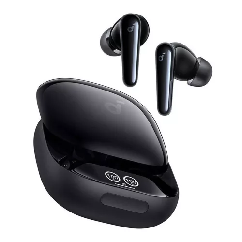 Anker - Vezeték nélküli fülhallgató SoundCore Liberty 4 Pro NC (A3954GF1) - Bluetooth 5.3, ANC, Nagy felbontású hangzás, LDAC, TWS - Fényes fekete
