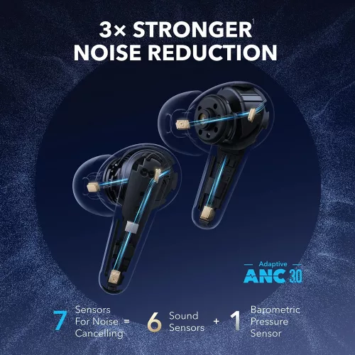 Anker - Vezeték nélküli fülhallgató SoundCore Liberty 4 Pro NC (A3954GF1) - Bluetooth 5.3, ANC, Nagy felbontású hangzás, LDAC, TWS - Fényes fekete