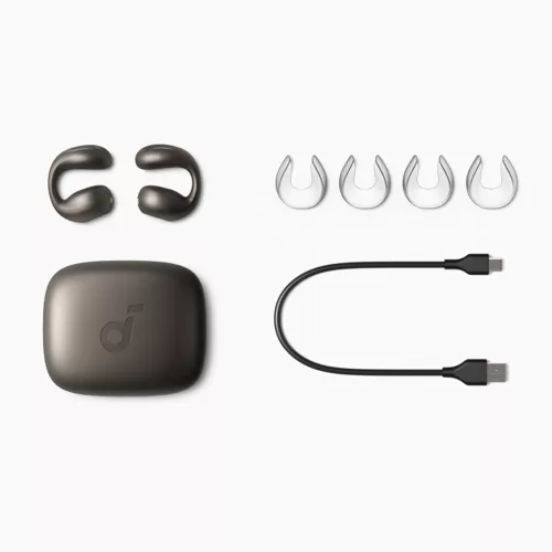 Anker - Vezeték nélküli fülhallgató SoundCore C40i (A3331GZ1) - Bluetooth 5.4, mikrofonnal, nyitott fülű, többpontos, csíptetős - fekete