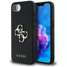   Guess - Hardcase 4G Grained Big and Classic Logo (GUHCPSE4PGT4MBK) - iPhone 16e / iPhone 17e - Black