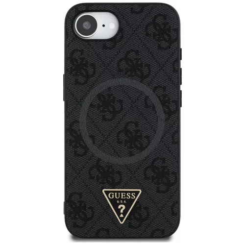 Guess - 4G Ring Triangle Logo MagSafe (GUHMPSE4P4TDPK) - iPhone 16e / iPhone 17e - Black