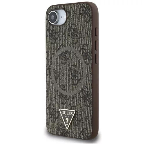 Guess - 4G Ring Triangle Logo MagSafe (GUHMPSE4P4TDPW) - iPhone 16e / iPhone 17e - Brown