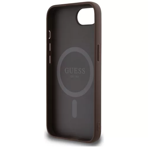 Guess - 4G Ring Classic Logo MagSafe (GUHMPSE4G4GFRW) - iPhone 16e / iPhone 17e - Brown