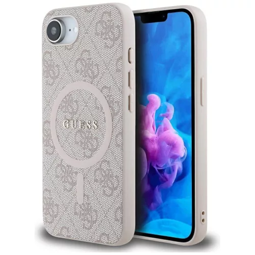 Guess - 4G Gyűrű Klasszikus Logó MagSafe (GUHMPSE4G4GFRP) - iPhone 16e / iPhone 17e - Rózsaszín